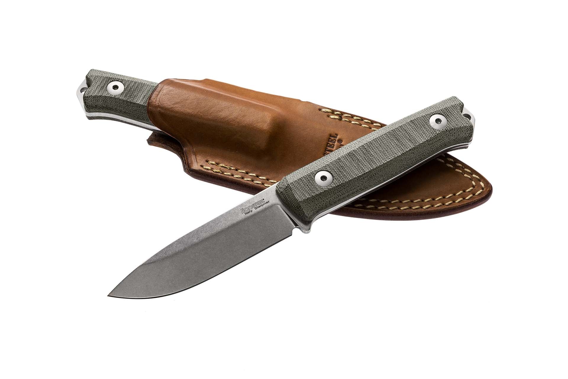 B40 CVG Bushcraft Knife gray canvas Micarta