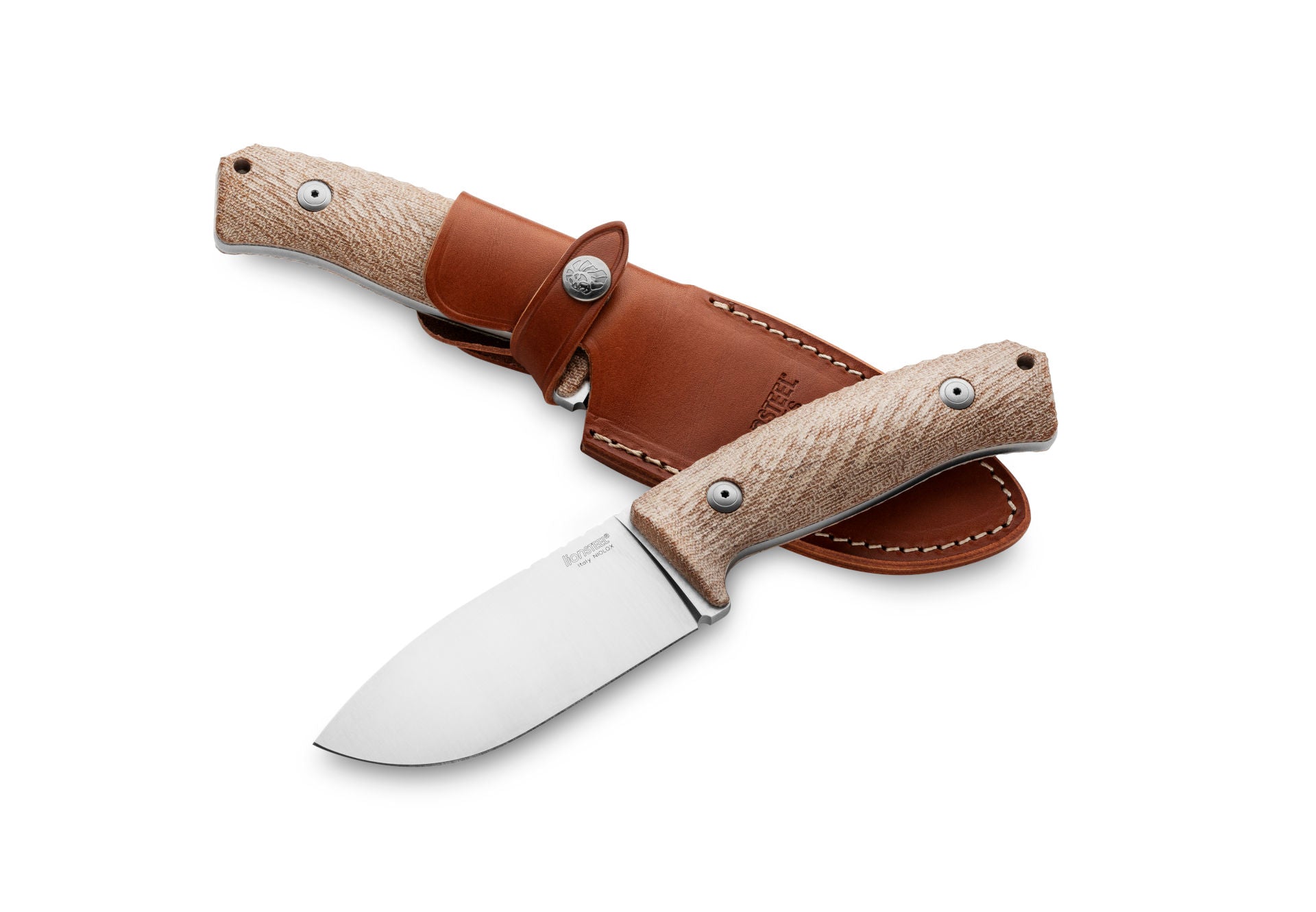M3 CVN- Hunting fix knife with NIOLOX blade Natural Canvas handle, cordura sheath