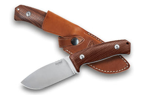 M3 ST- Hunting fix knife with NIOLOX blade Santos wood handle, leather sheath