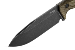 T6B 3V CVG 	Fixed blade, CPM 3V OLD BLACK blade, GREEN CANVAS handle with Kydex sheath