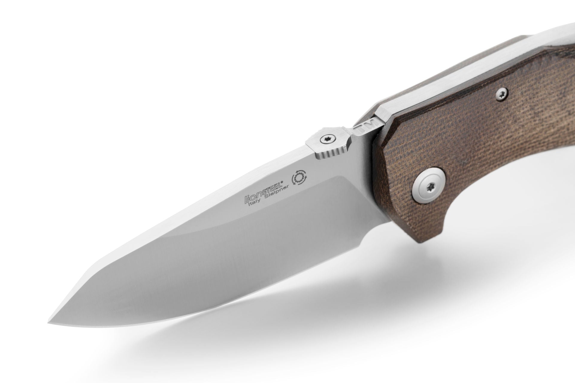 TM1 CVG: Solid LockBack GREEN Micarta handle Sleipner SATIN Blade IKBS