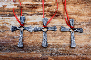 Forged Cross Christmas Decoration
